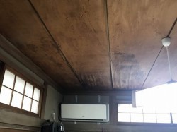 和室天井の雨漏りのシミ