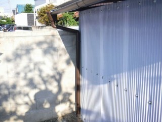 小屋雨樋完成