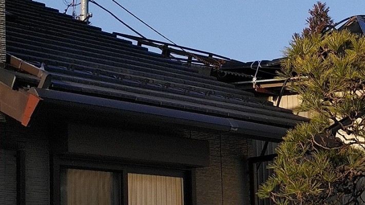 太陽熱温水器の土台部分