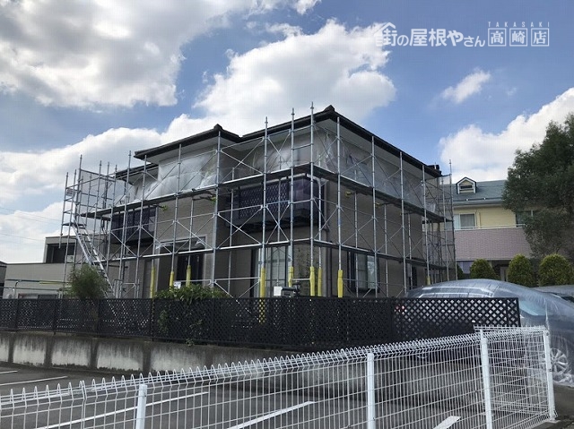 塗装前のシート張り