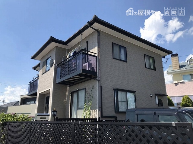 足場の取れた状態軒天井の完成