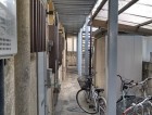 アパートの鉄骨の支柱の塗装後