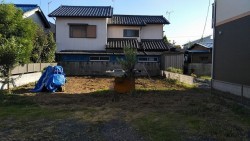 土間コンクリート打つ前の敷地