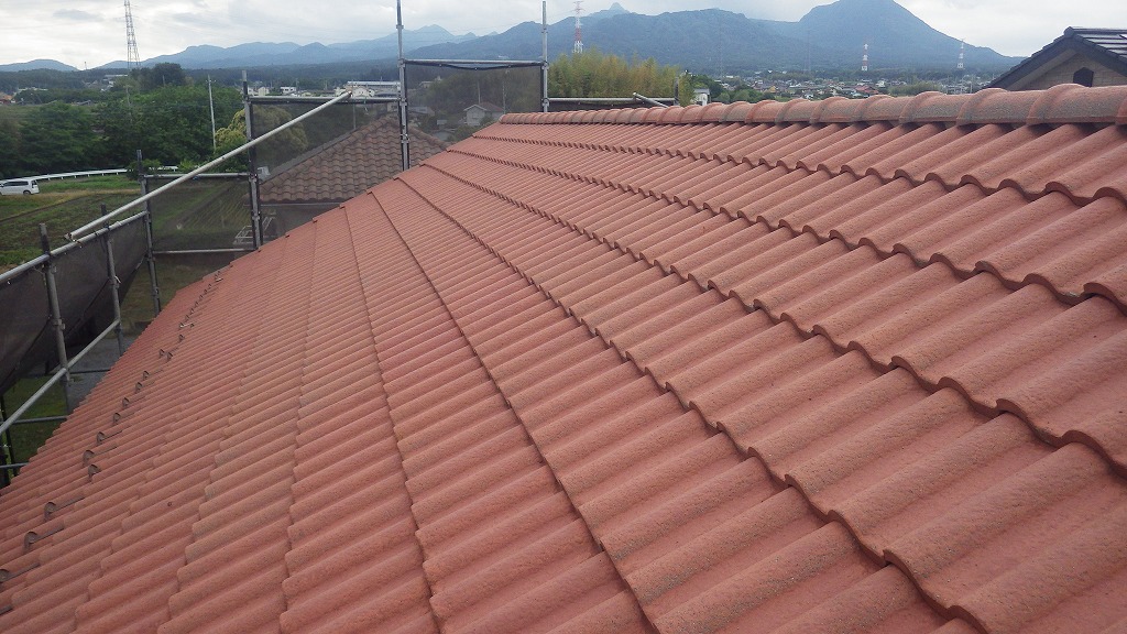 色あせた屋根全景