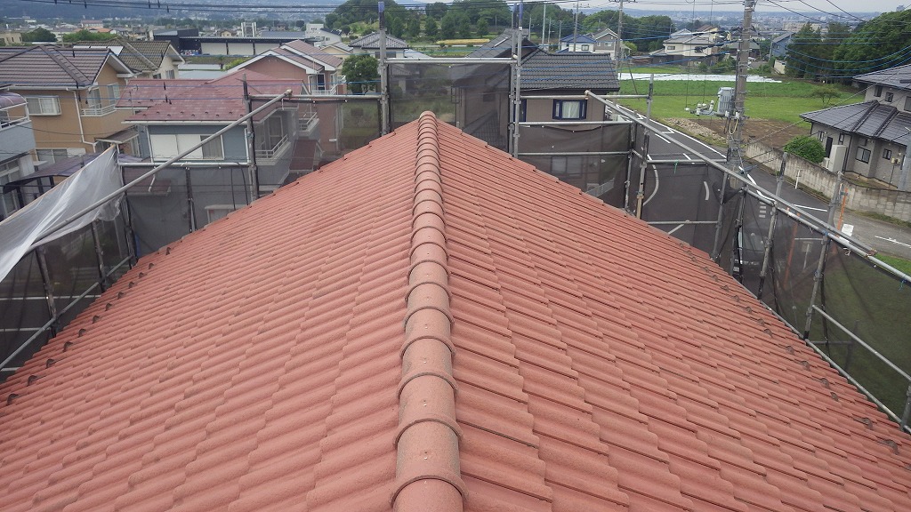 屋根の調査全景