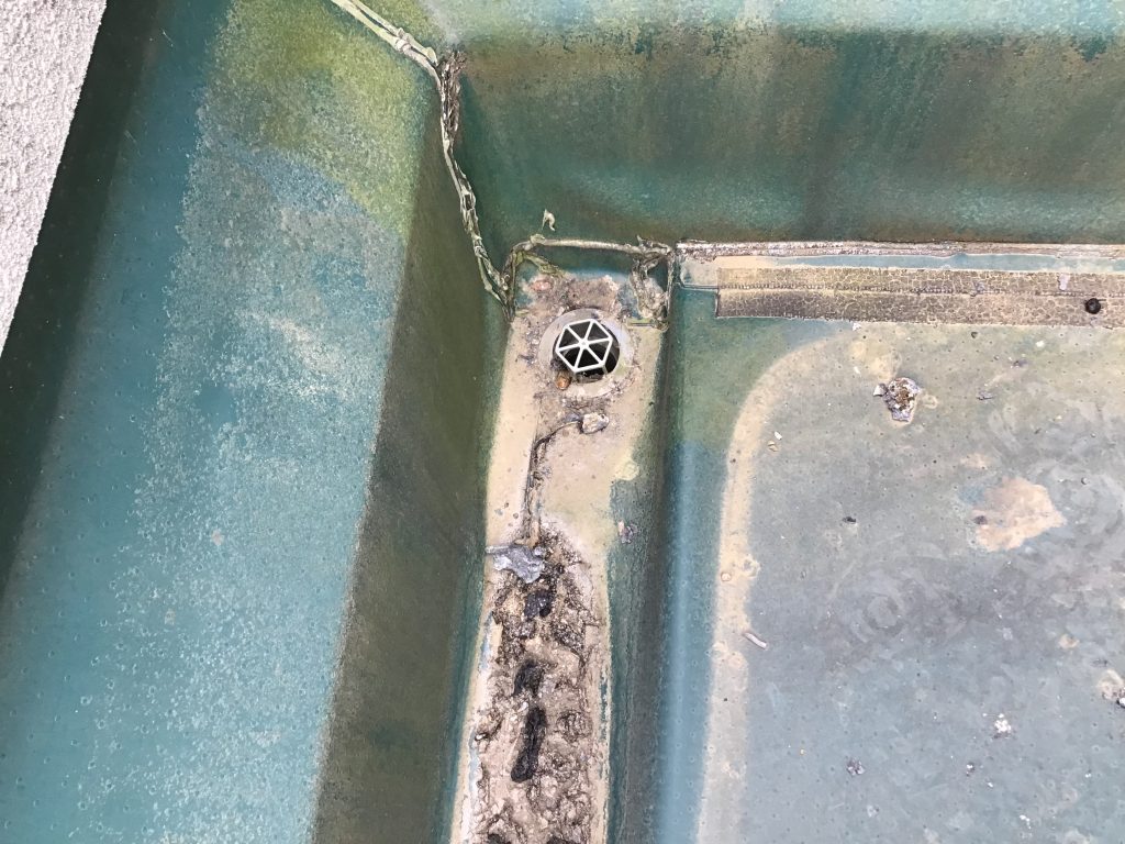 排水口まわりの防水劣化