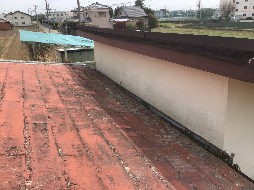 下屋根全体の劣化