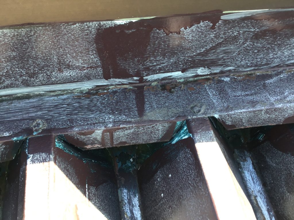 屋根継ぎ目の劣化