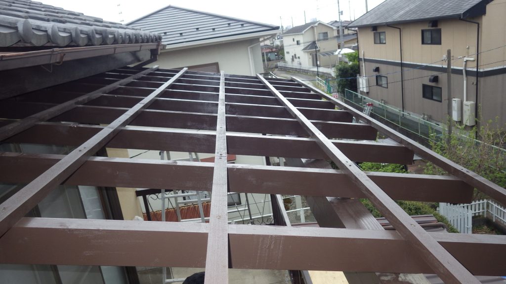 塗装後の木部下地