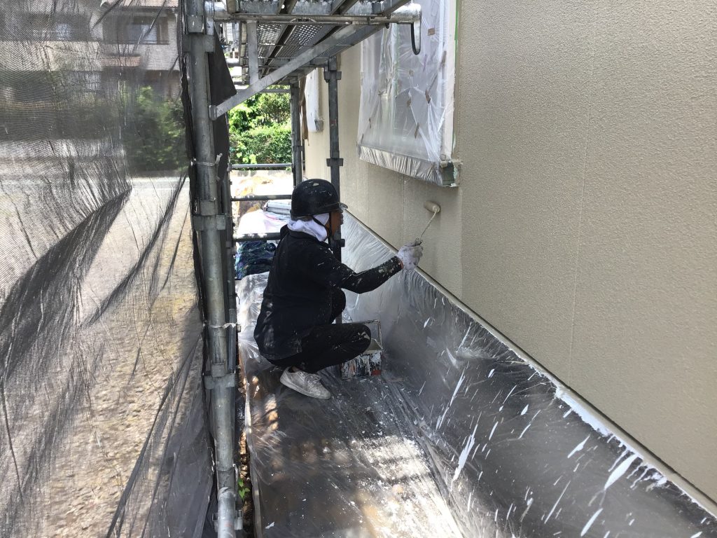 側面外壁の塗装