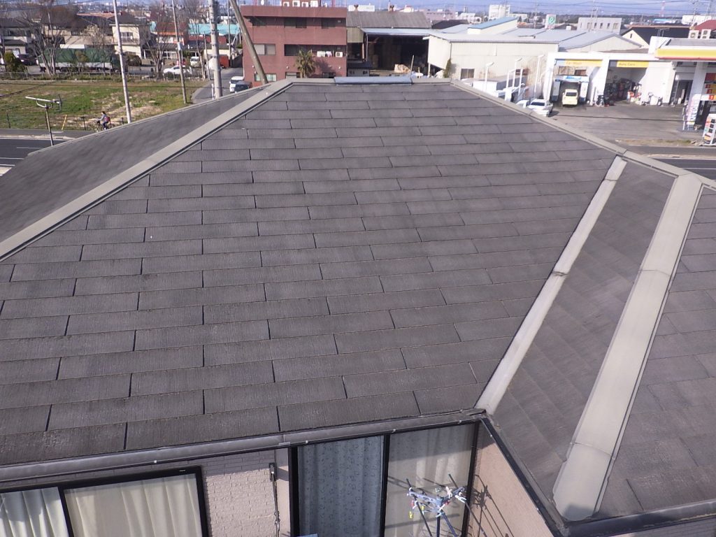 スレート屋根の全体